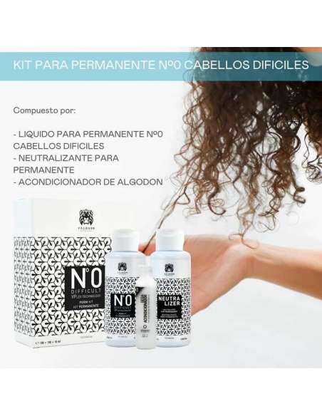 Kit para permanente Nº 0 (difíciles) - 100+100+10 ml de Valquer