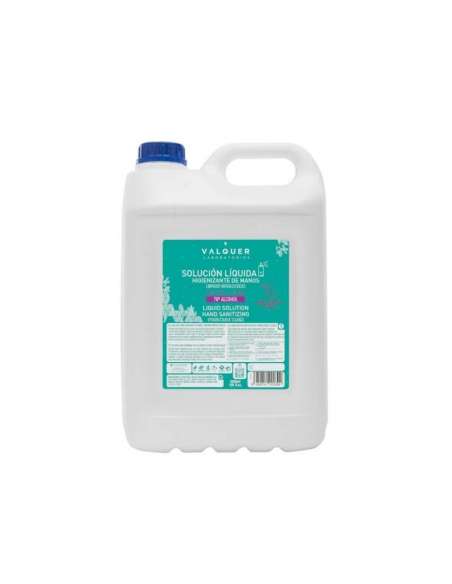 SOLUCIÓN LÍQUIDA HIGIENIZANTE DE MANOS HIDROALCOHÓLICA 5 LITROS de  Válquer