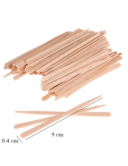 palillo de depilación de 9cm, depresor de lengua, 100 unidades