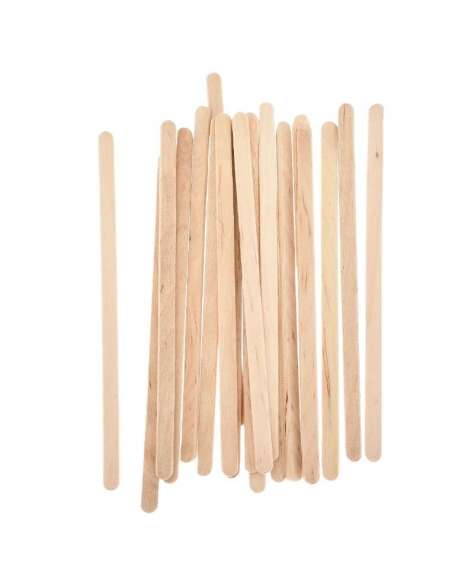 palillo de depilación de 14cm x 0.7, depresor de lengua, 100 unidades