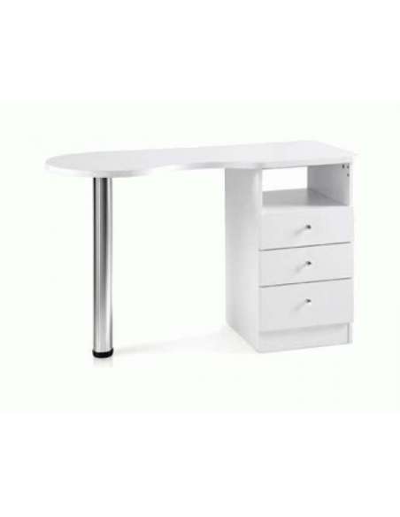Mesa de manicura en madera blanca