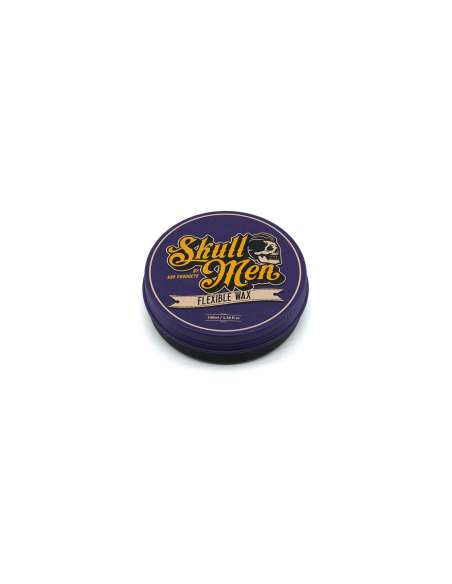 Envase de Skull Men Flexible Wax 100ml, cera capilar mate para hombres