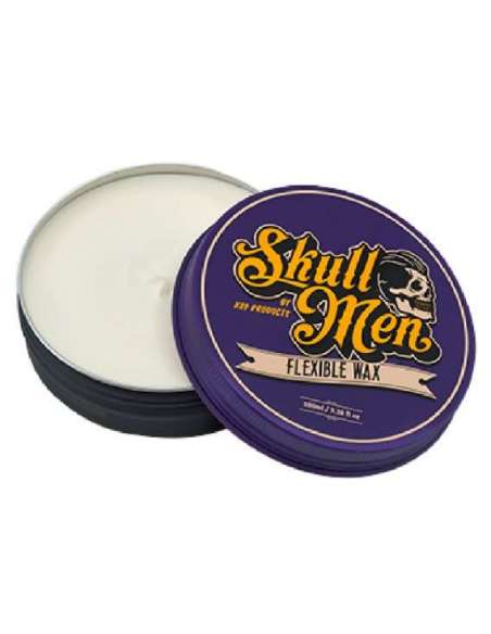 Skull Men Flexible Wax 100ml – Cera Mate para Peinados Masculinos con Fijación Flexible