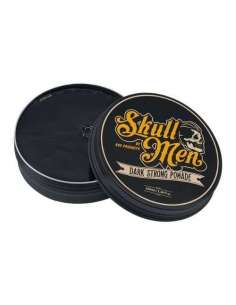 Skull Men Dark Strong Pomade 100ml – Pomada de fijación fuerte con acabado grisáceo para 2