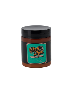 Envase de Skull Men Beard Balm 75ml, bálsamo para barba con aceite de coco, Vitis Vinifera y cera alba.