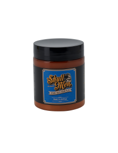 Envase de Skull Men Beard Balm Blue Ocean 75ml, bálsamo para barba con aceite de coco, Vitis Vinifera y cera alba.