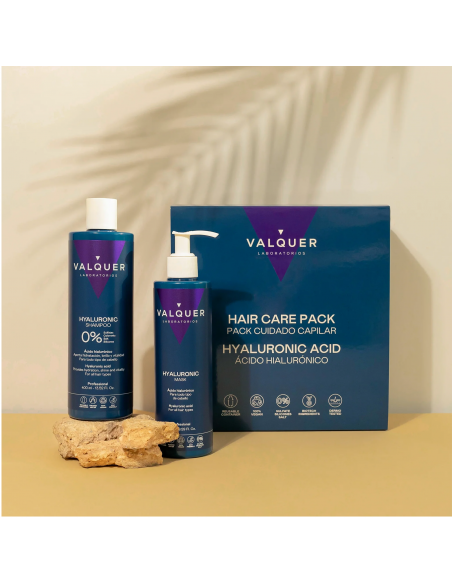 Valquer Pack Ácido Hialurónico – Champú 400 ml + Mascarilla 400 ml | Hidratación Profunda y Reparación Capilar