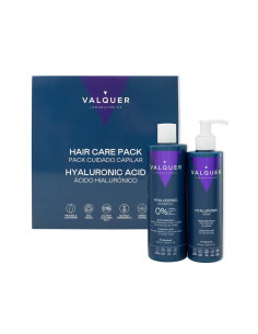 Valquer Pack Ácido Hialurónico – Champú y Mascarilla de 1000 ml para hidratación y reparación capilar.