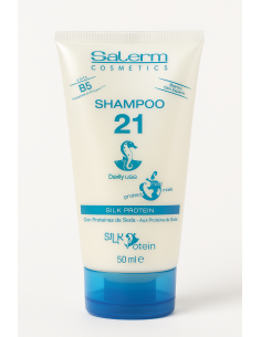 Pack Salerm 21 – Champú Hidratante + Acondicionador Silk Protein 50ml 2