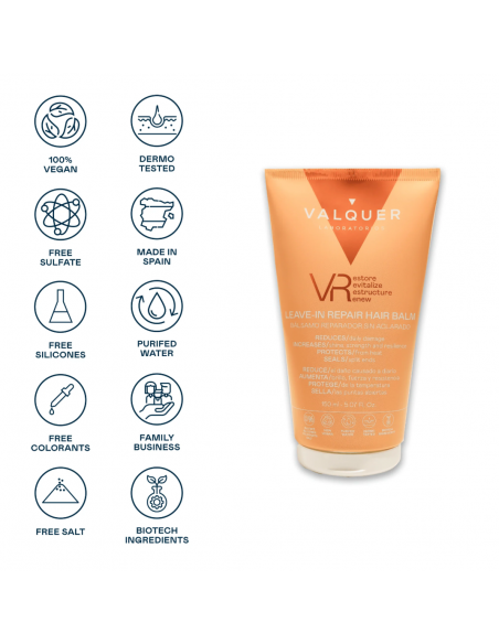 Valquer VR Bálsamo Reparador Leave‑In 150 ml | Acondicionador Sin Aclarado
