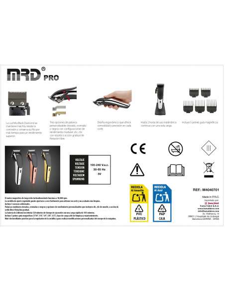 Clipper MRD Pro Ergo | Máquina de corte profesional, ergonómica y potente