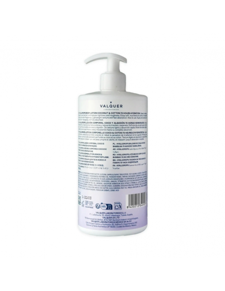 Valquer Hyaludrops Loción Corporal Coco y Algodón 700 ml | Hidratación 72 H