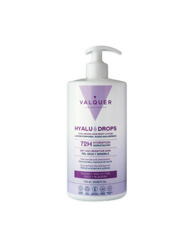loción corporal Valquer Hyaludrops Coco y Algodón
