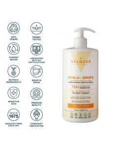 Valquer Hyaludrops Loción Corporal Naranja y Vainilla 700 ml | Hidratación 72 h 2