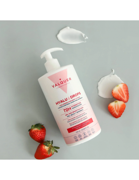 Valquer Hyaludrops Loción Corporal Fresa y Karité 700 ml – Hidratación 72 h