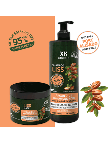 XIK Liss Shampoo Anti-Frizz con Argán y Ácido Hialurónico | MM boutique del Peluquero