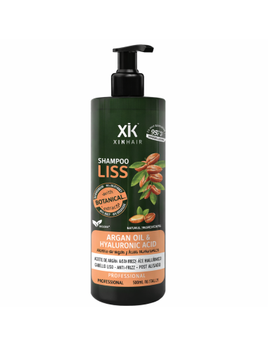 Champú XIK Liss anti-frizz con argán y ácido hialurónico