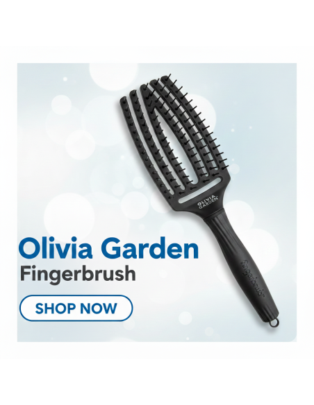 Olivia Garden Fingerbrush Combo Black – Display 8 unidades para Salón | MM Boutique del Peluquero