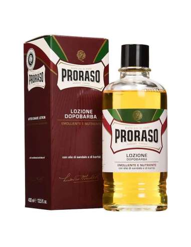 Proraso After Shave Rojo Sándalo 400 ml Loción Barbería