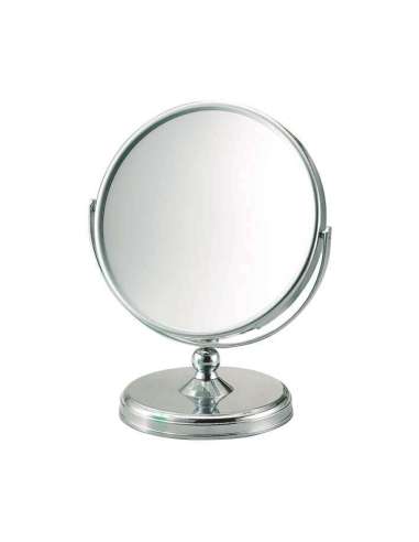 Espejo Cromado con Base 10X Ø15 cm Profesional Estética y Maquillaje