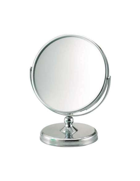 Espejo Cromado con Base 10X Ø15 cm Profesional Estética y Maquillaje