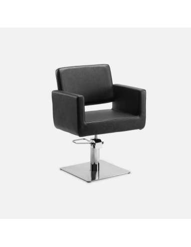 sillon peluqueria hidraulico profesional base acero inoxidable pvc negro