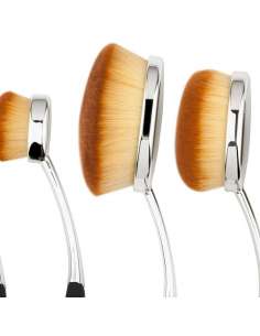 Set Pinceles de Maquillaje Forma Ovalada