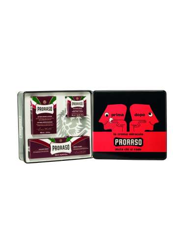 Caja de lata Vintage afeitado Proraso Roja