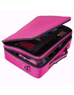 Maleta Maquillaje Profesional Cosméticos Rosa 2