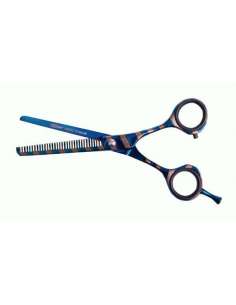 Tijeras titanio decorada azul 5.5