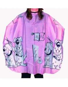 Peinador infantil nilon/velcro rosa (120 x 95)