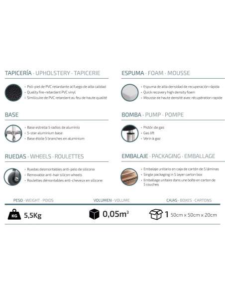 Taburete para peluquero