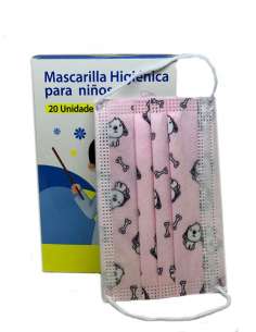 Mascarillas Higiénica para Niñas. - 20 uds