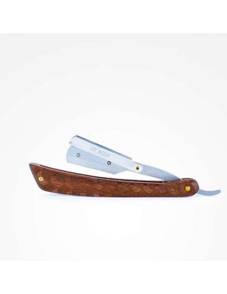 Navaja Barbero Mango de Madera Tallado Diseño | MM Boutique del Peluquero