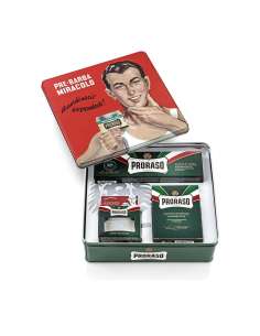 ESTUCHE METÁLICO AFEITADO VINTAGE "GINO SELECTION" EUCALIPTO Y MENTOL