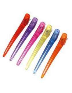 Bolsa de 6 pinzas grandes metal/plástico